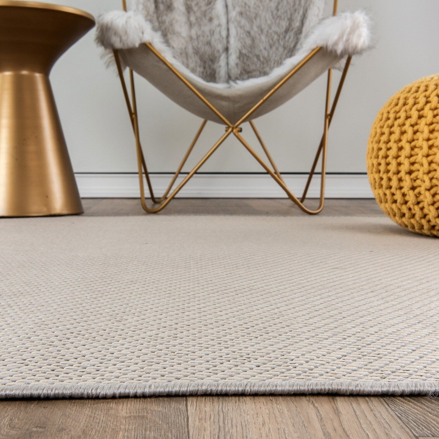 Tapis contemporain uni d'intérieur/extérieur