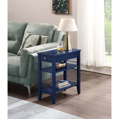 Table d'appoint à un tiroir et étagères American Heritage de Convenience Concepts