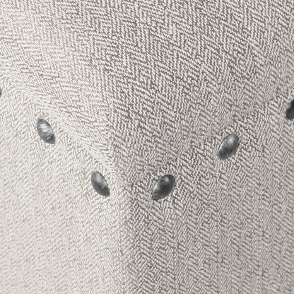 Banc de rangement rembourré Copper Grove Muscari avec bordure cloutée