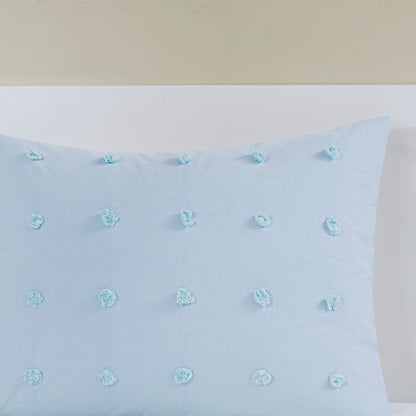 Intelligent Design Maize Cotton Jacquard Duvet Cover Set with Euro Shams and Throw Pillows