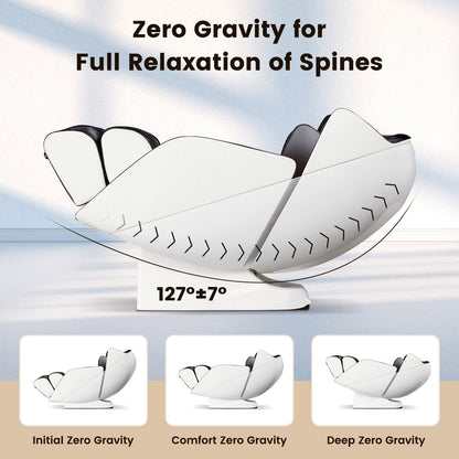 Fauteuil de massage complet Costway avec commande vocale et rouleau chauffant pour les pieds