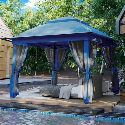 Gazebo escamotable en acier Cozywor de 11 pi x 11 pi avec moustiquaire