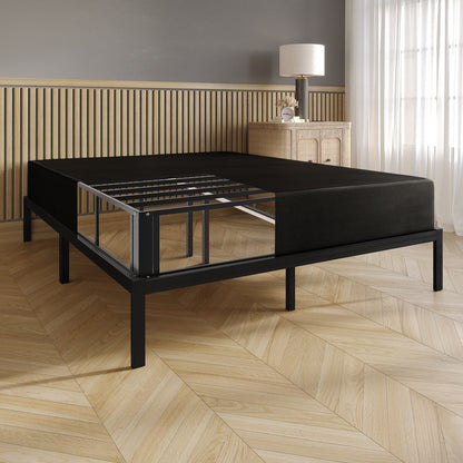 Sommier tapissier en métal et lin rembourré CraftPorch