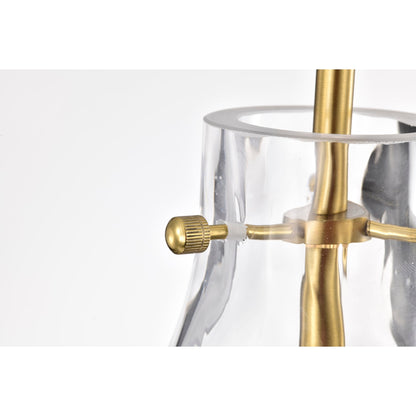 Daelan Clear Dimpled Glass Single Light Pendant Light - 12in