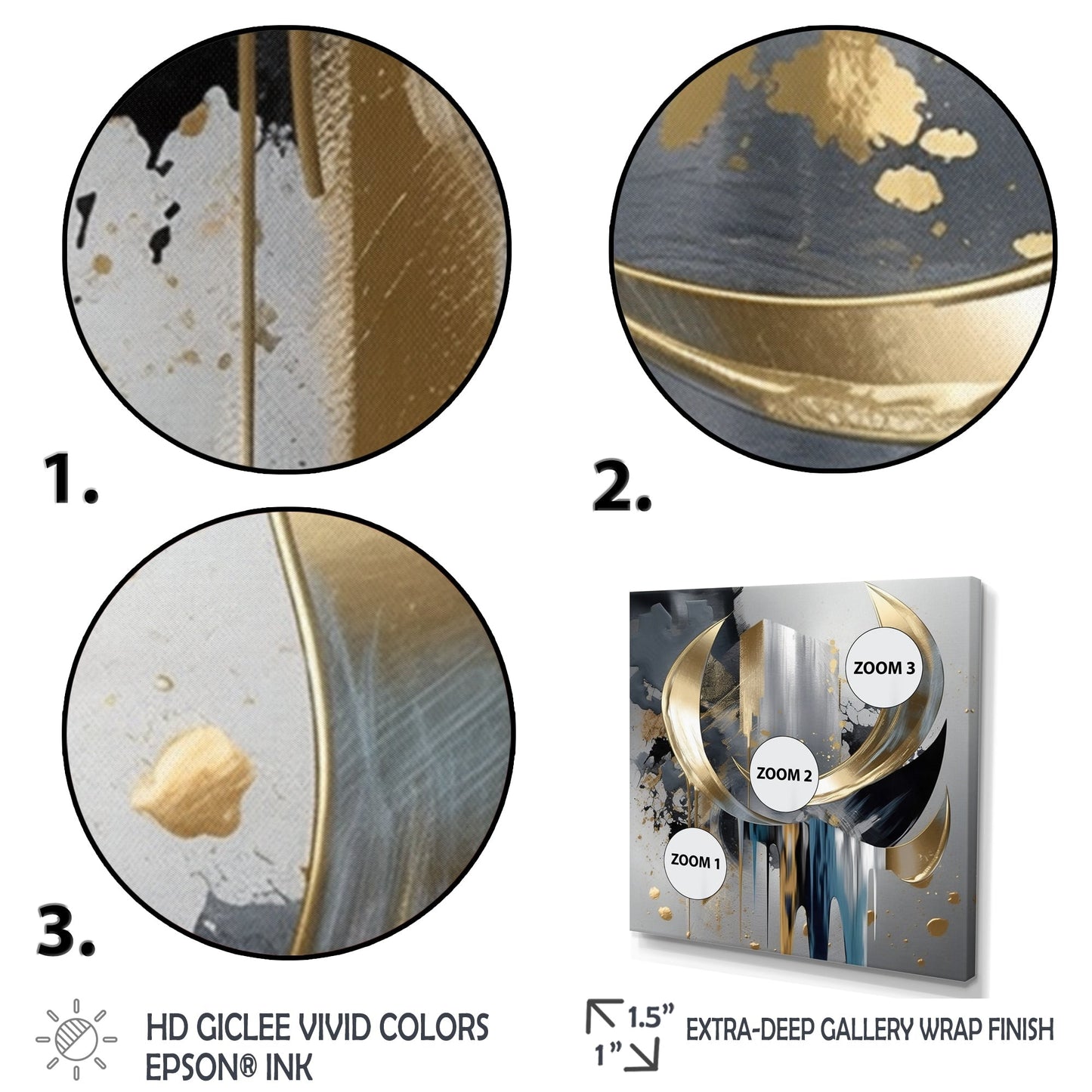 Designart Abstract Shapes And Lines I Abstract Marble Wall Decor