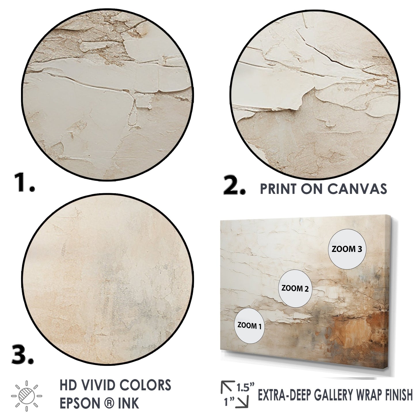 Designart Beige And Brown Paint Fusion Abstract Painting Framed Wall Art Living Room