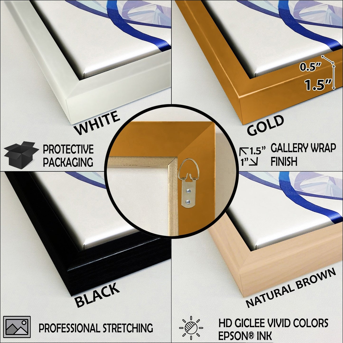 Designart Bohemian Mid Century Geometric Typography VI Geometric Framed Art Set of 2 Pieces