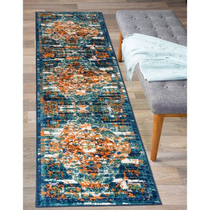 World Rug Gallery Distressed Traditional Indoor/Outdoor Area Rug
