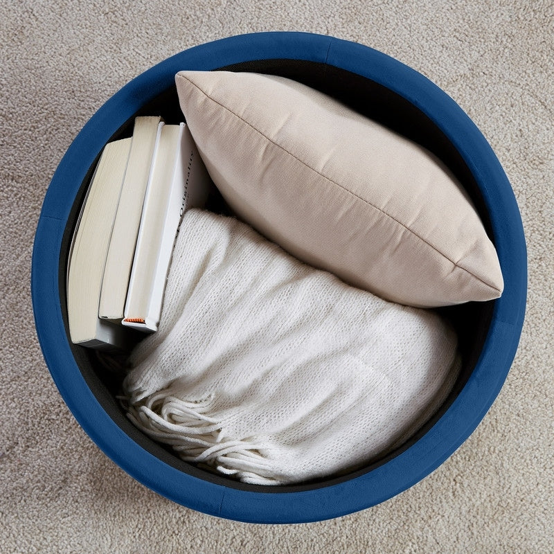 Donovan Tufted Round Storage Ottoman