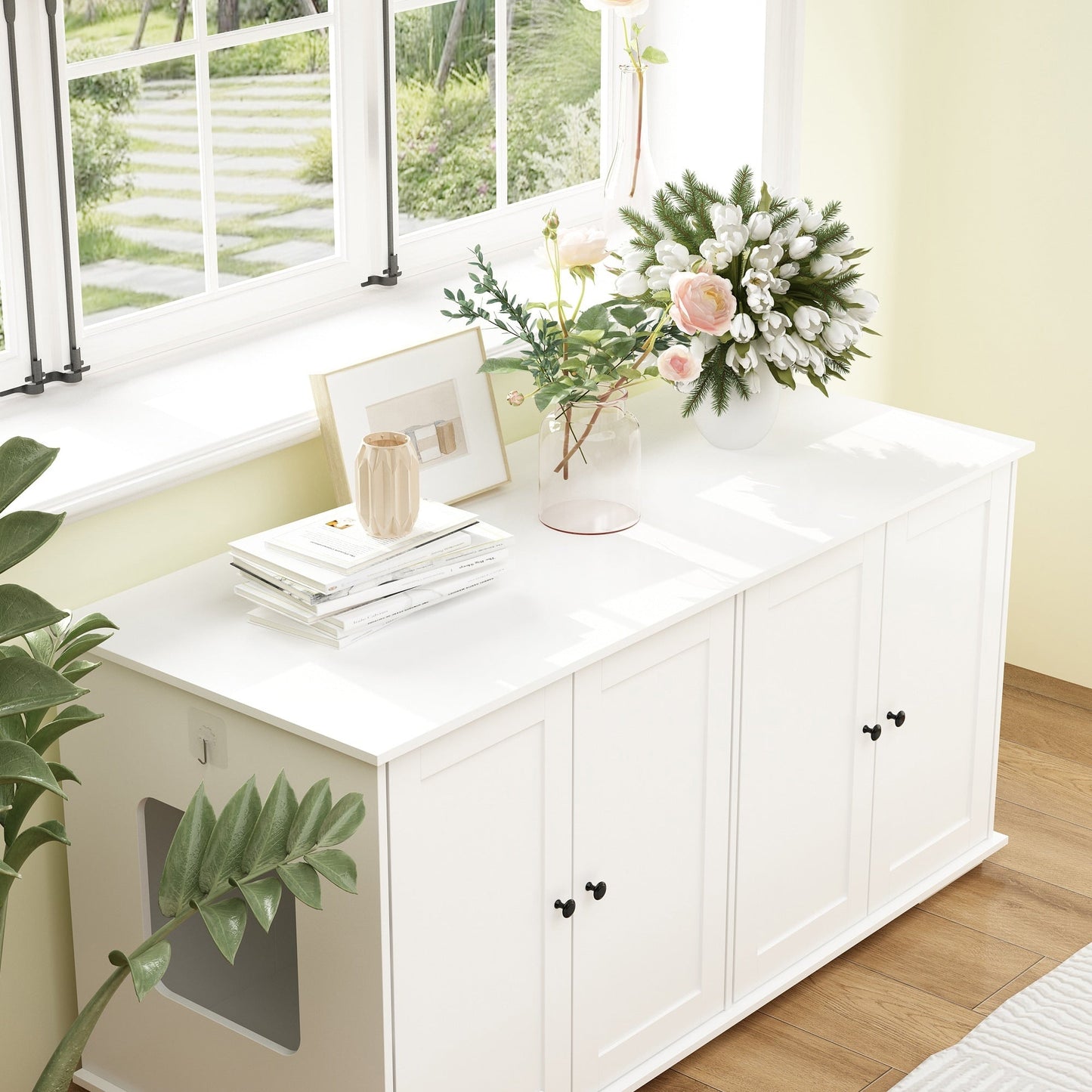 Meubles de dissimulation pour bac à litière pour chat et toilettes privées pour animaux de compagnie