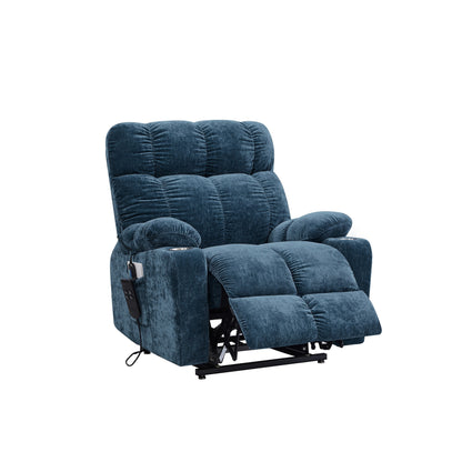 Fauteuil releveur motorisé OKIN à double moteur pour seniors avec chauffage, massage, inclinaison à 180° et dossier/repose-pieds réglables