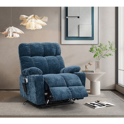 Fauteuil releveur motorisé OKIN à double moteur pour seniors avec chauffage, massage, inclinaison à 180° et dossier/repose-pieds réglables