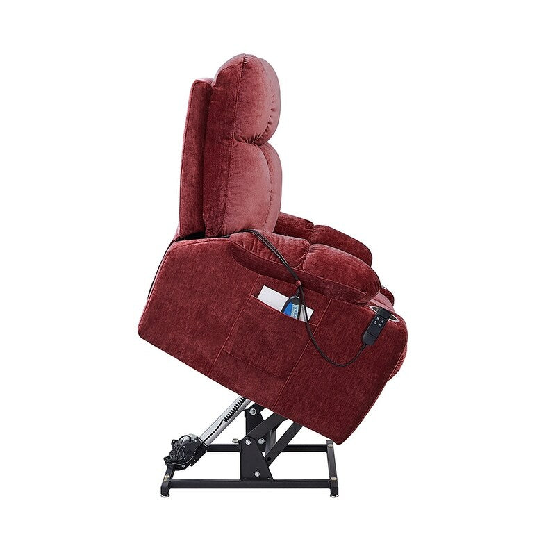 Fauteuil releveur motorisé OKIN à double moteur pour seniors avec chauffage, massage, inclinaison à 180° et dossier/repose-pieds réglables