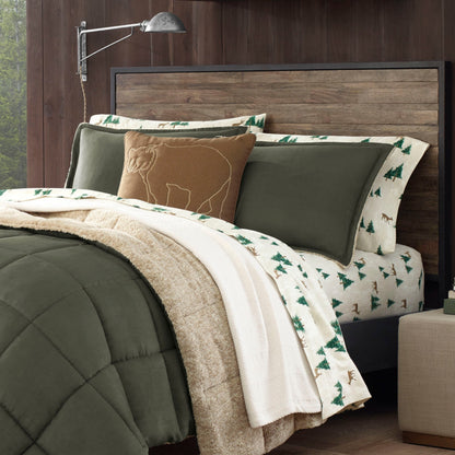 Eddie Bauer Sherwood Faux Suede Textured Comforter & Sham Set