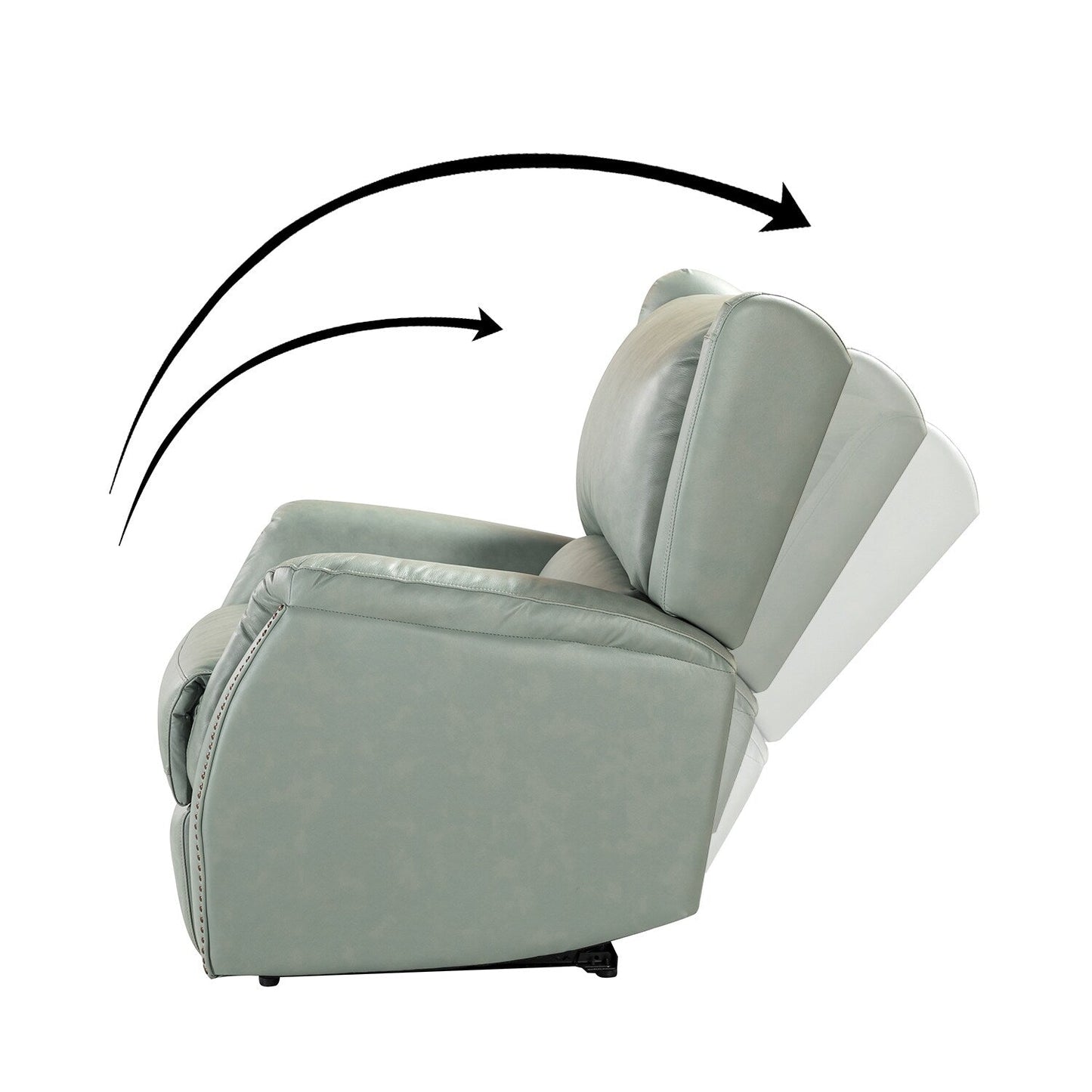 Fauteuil inclinable électrique Eduardo en cuir véritable avec port USB (lot de 2)