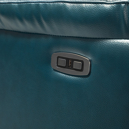 Fauteuil inclinable électrique Eduardo en cuir véritable avec port USB (lot de 2)