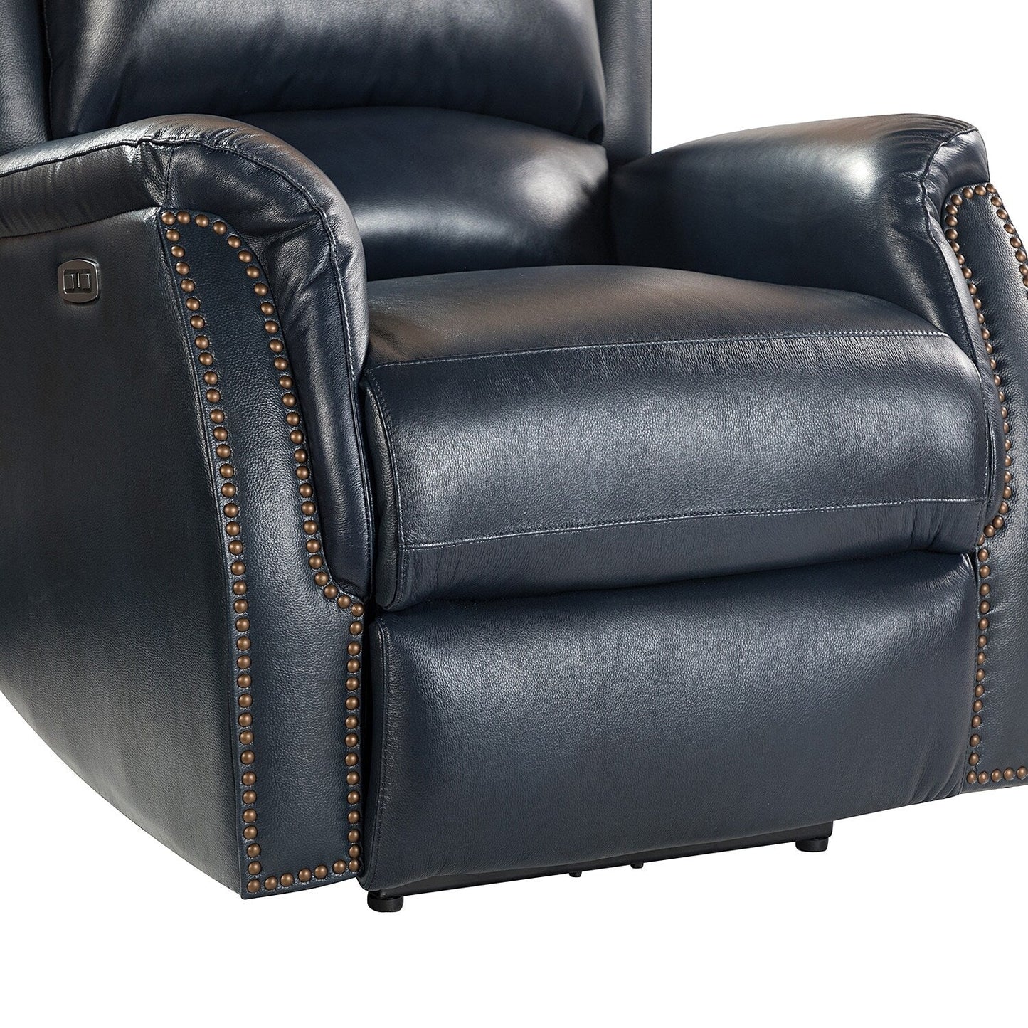 Fauteuil inclinable électrique Eduardo en cuir véritable avec port USB (lot de 2)