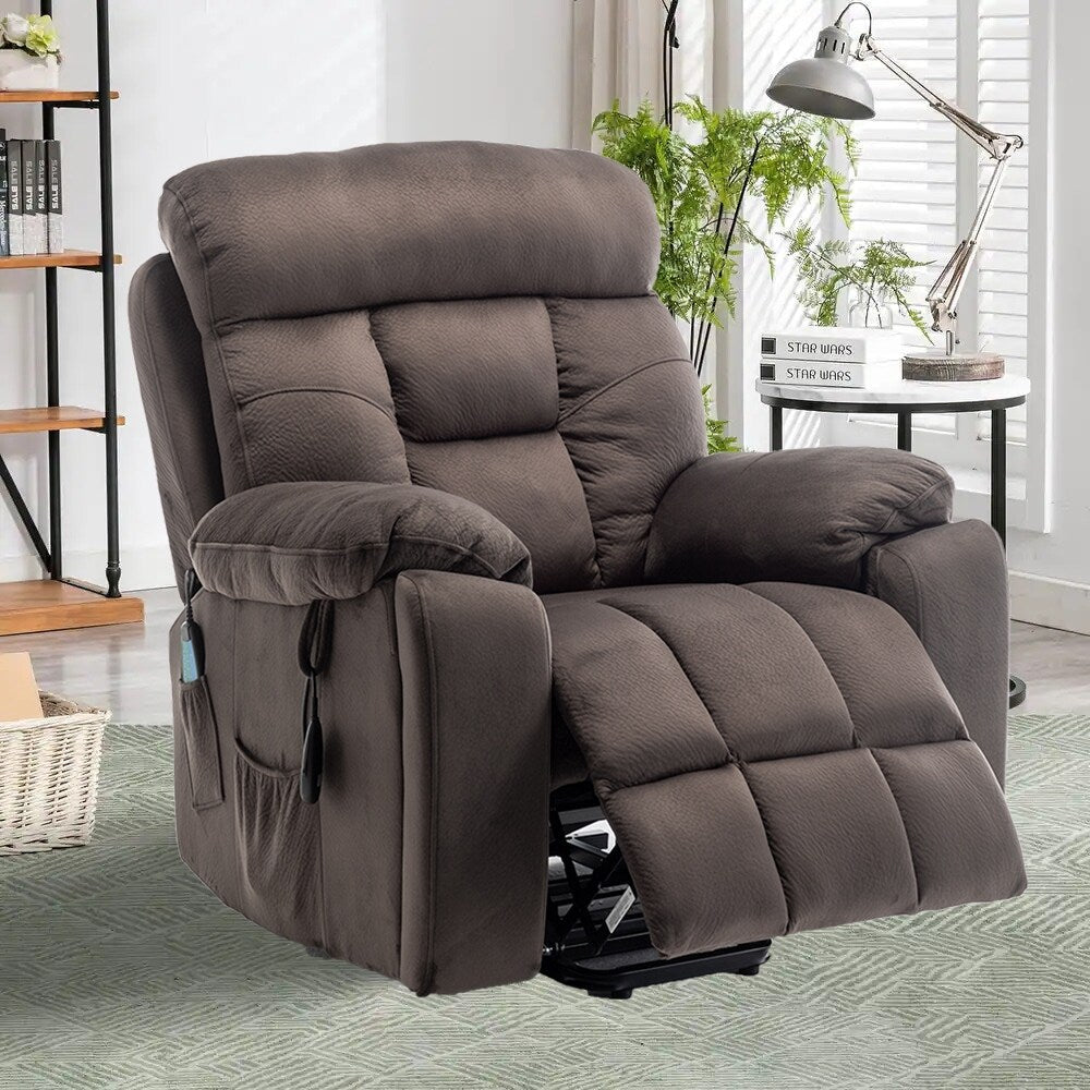 Fauteuil releveur électrique inclinable avec massage et chauffage