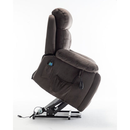 Fauteuil releveur électrique inclinable avec massage et chauffage