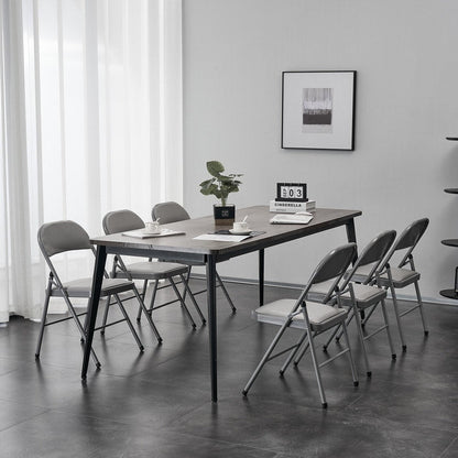 Elegant Foldable Iron & PVC Chairs for Convention & Exhibition White