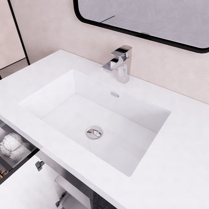 Meuble-lavabo autoportant Eliza de 72 po avec double vasque