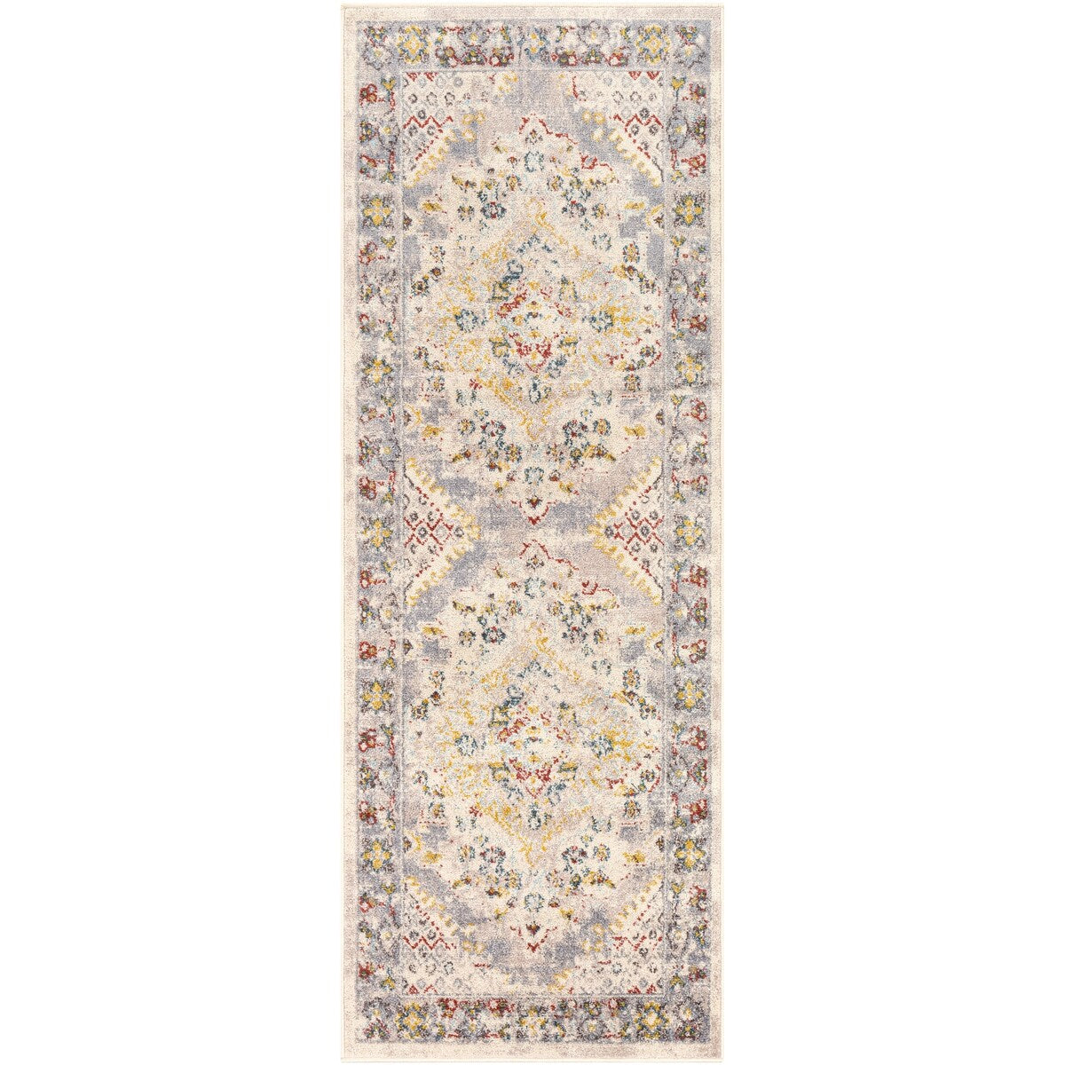 Tapis de sol Livabliss Elmas à médaillon persan traditionnel
