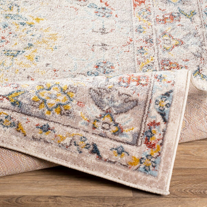 Tapis de sol Livabliss Elmas à médaillon persan traditionnel