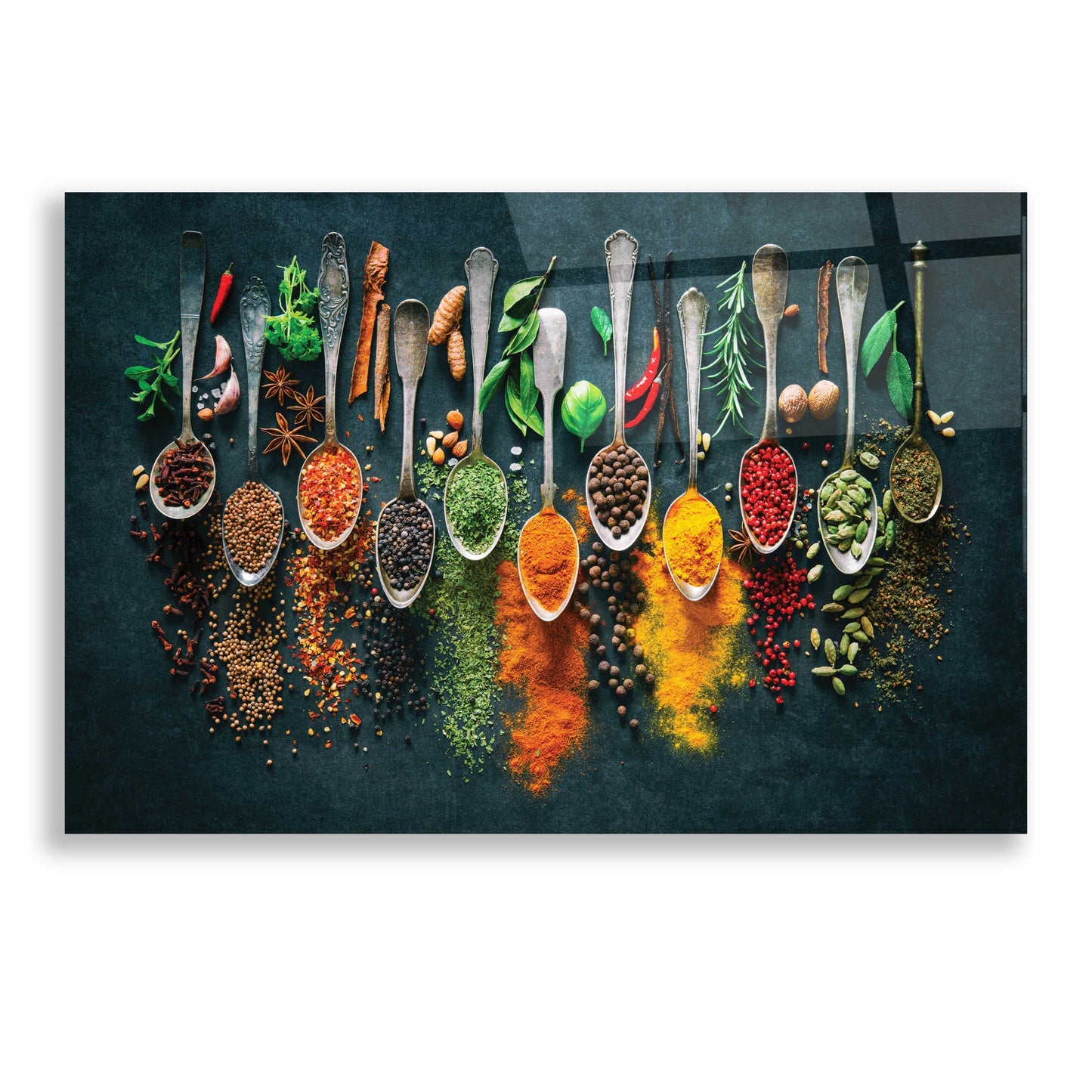 Epic Art 'Colorful Spices,' Acrylic Glass Wall Art