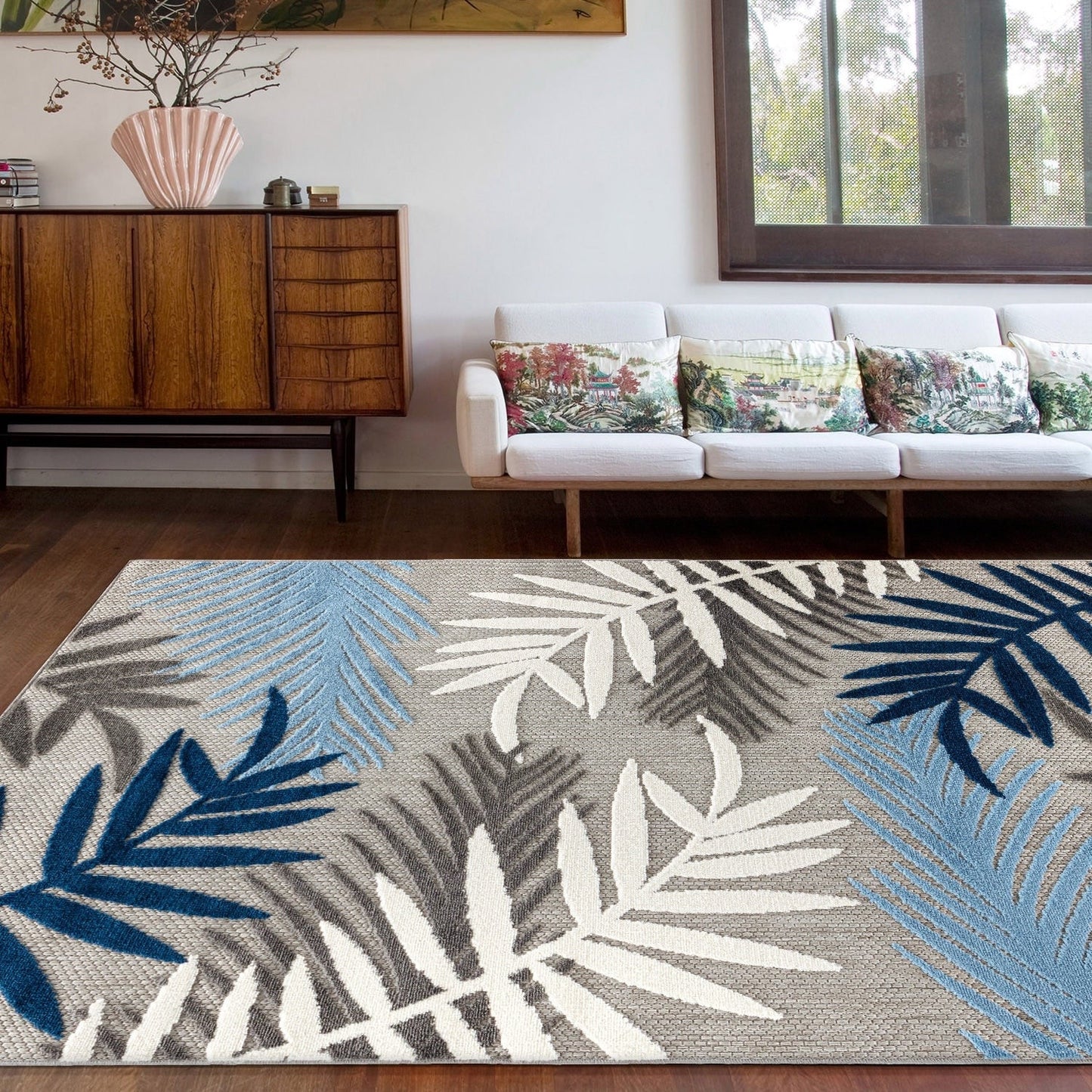 Tapis d'intérieur/extérieur Evora Palm Frond