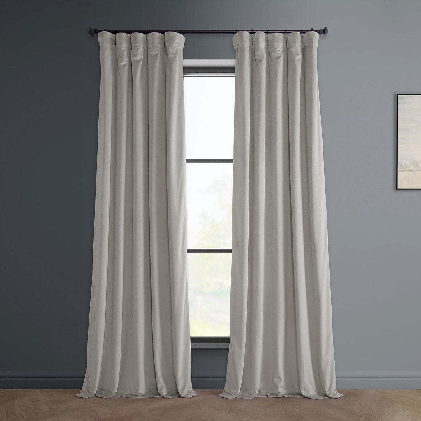 Exclusive Fabrics Heritage Plush Velvet Room Darkening Curtain (1 Panel) - Luxurious Single Drapery for Enhanced Room Darkening