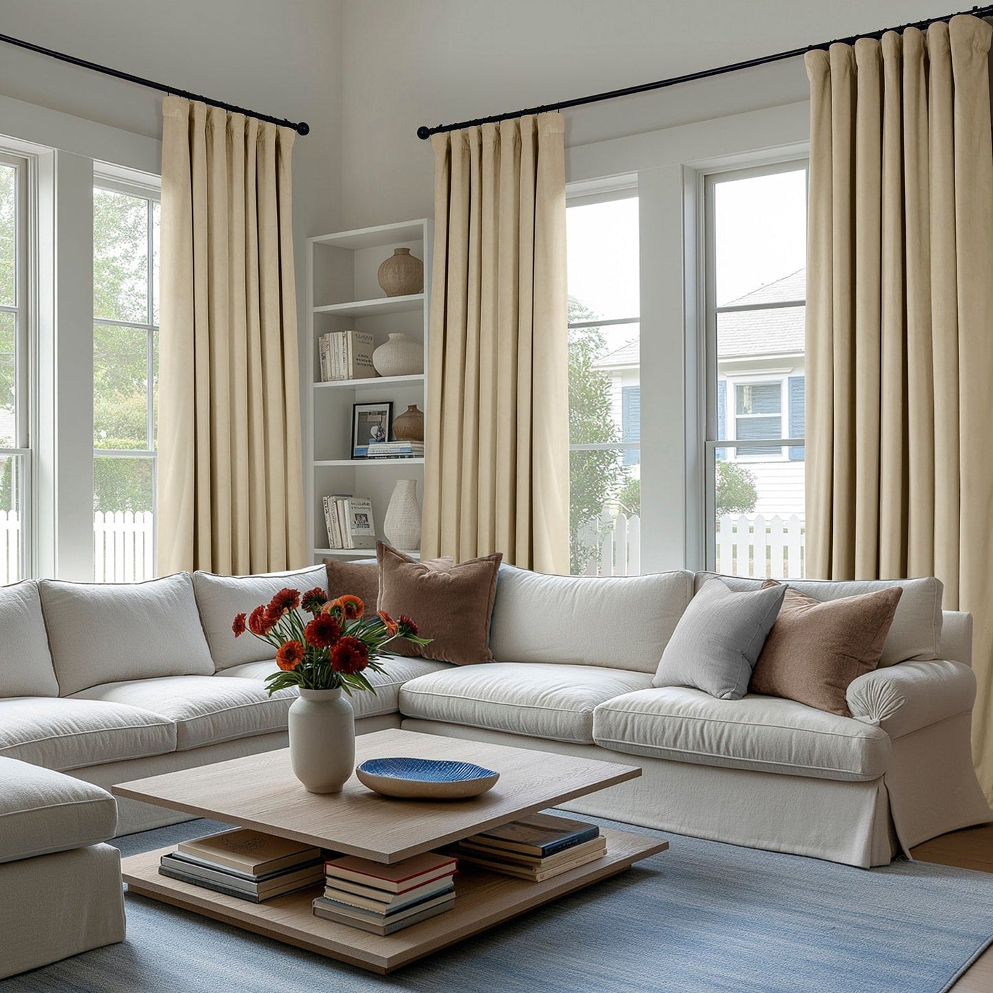 Exclusive Fabrics Heritage Plush Velvet Room Darkening Curtains (1 Panel) Luxury Velvet Curtains for Bedroom & Living Room.