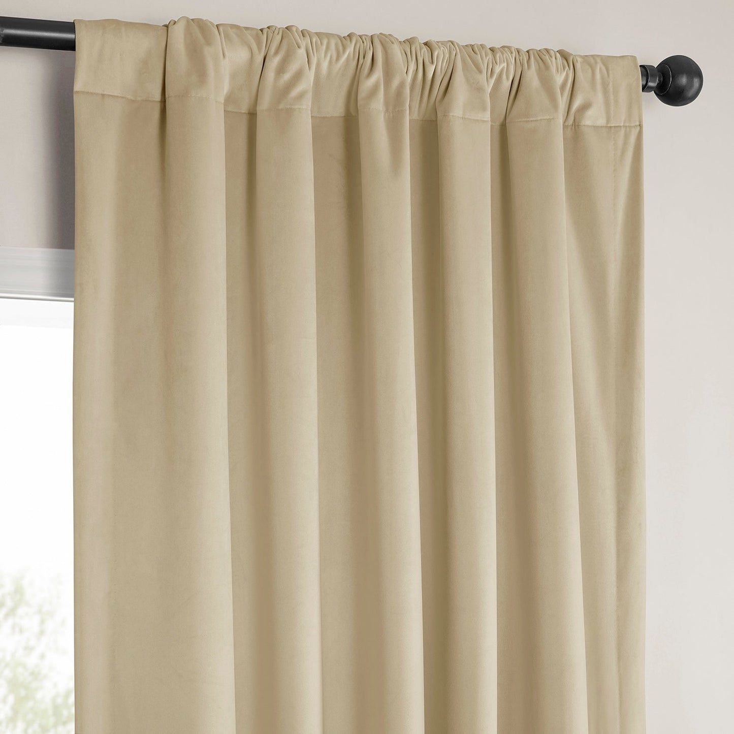 Exclusive Fabrics Heritage Plush Velvet Room Darkening Curtains (1 Panel) Luxury Velvet Curtains for Bedroom & Living Room.