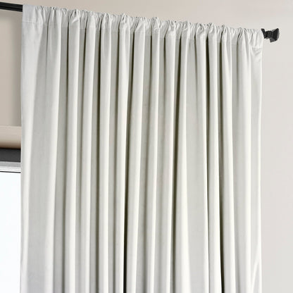 Exclusive Fabrics Signature Plush Velvet Hotel Blackout Curtains (1 Panel) - Luxury Soft Drapery for Light Control & Elegance