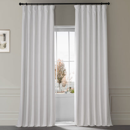 Exclusive Fabrics Signature Plush Velvet Hotel Blackout Curtains (1 Panel) - Luxury Soft Drapery for Light Control & Elegance