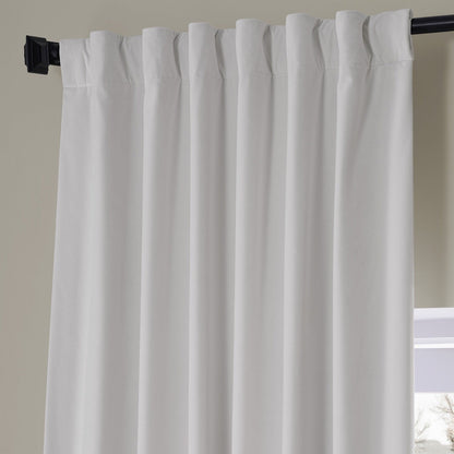 Exclusive Fabrics Signature Plush Velvet Hotel Blackout Curtains (1 Panel) - Luxury Soft Drapery for Light Control & Elegance