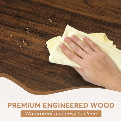 Table à manger de ferme pour 6 personnes, table de cuisine rectangulaire en bois de 70,8 pouces