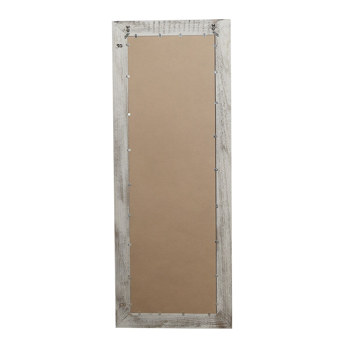Miroir de sol pleine longueur avec cadre en bois rustique de style ferme - 65 x 24