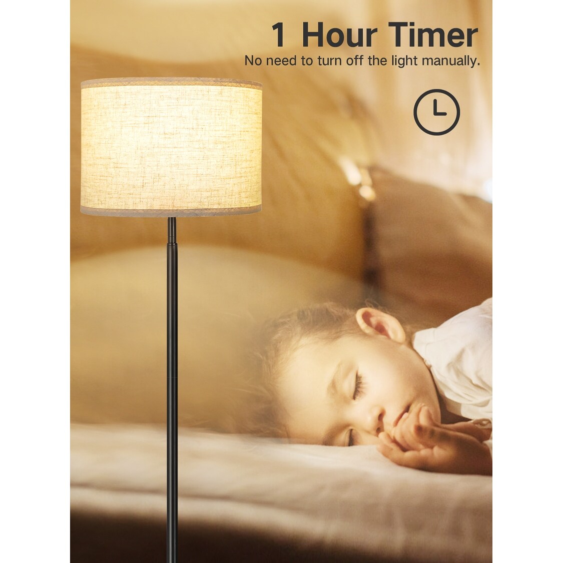 Floor Lamps for Living Room with Remote Control and 4 Color Temperatures Pole Lamps - N/A