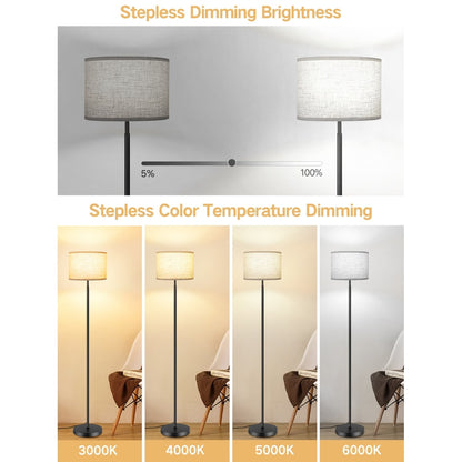 Floor Lamps for Living Room with Remote Control and 4 Color Temperatures Pole Lamps - N/A