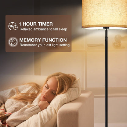 Floor Lamps for Living Room with Remote Control and 4 Color Temperatures Pole Lamps - N/A