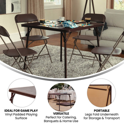 Foldable Vinyl Card Table