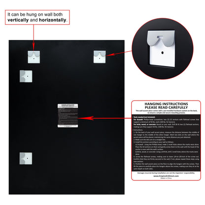 Frameless Beveled Prism Wall Mirror-Square/Rectangluar - Clear