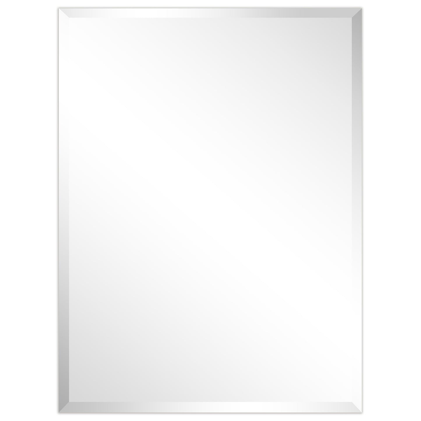 Frameless Beveled Prism Wall Mirror-Square/Rectangluar - Clear