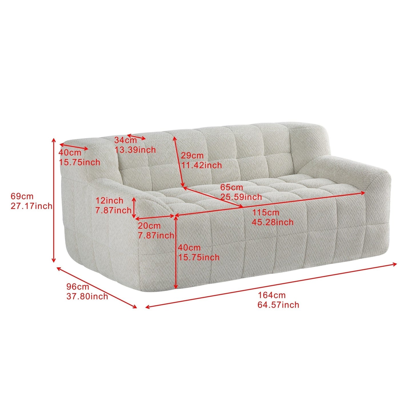 Full Compression Sofa Simplified Style Modular Sofa