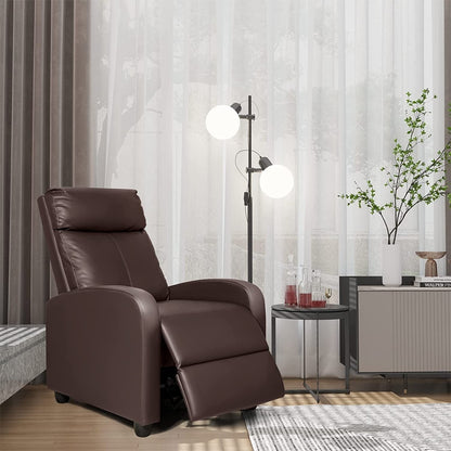 Fauteuil inclinable Furniwell en cuir PU avec assise et dossier rembourrés.