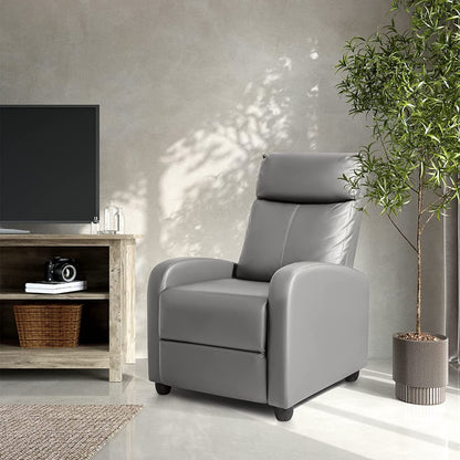 Fauteuil inclinable Furniwell en cuir PU avec assise et dossier rembourrés.