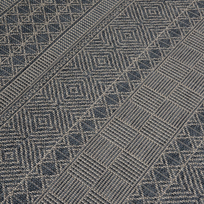 Tapis d'intérieur/extérieur géométrique bohème