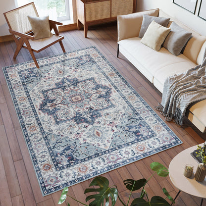 Collection de tapis Gertmenian Crystal Print, lavables, imprimés numériquement, à poils plats, en polyester antidérapant