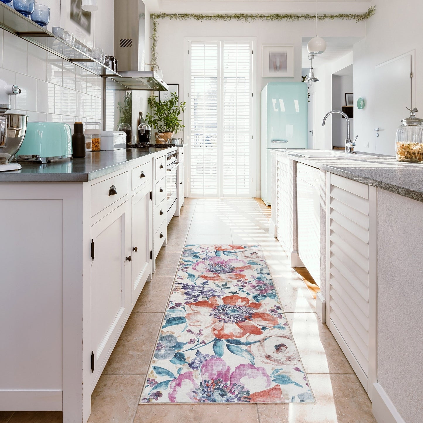 Collection de tapis Gertmenian Crystal Print, lavables, imprimés numériquement, à poils plats, en polyester antidérapant