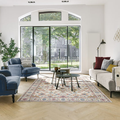 Collection de tapis Gertmenian Crystal Print, lavables, imprimés numériquement, à poils plats, en polyester antidérapant